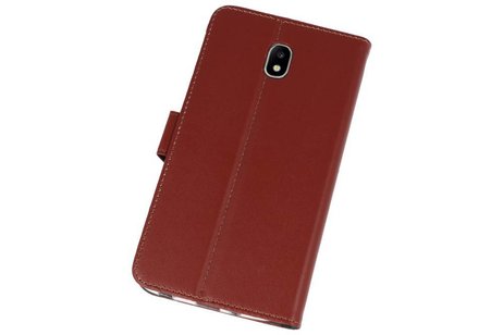 Booktype Telefoonhoesjes - Bookcase Hoesje - Wallet Case -  Geschikt voor Samsung Galaxy J7 2018 - Bruin