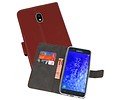 BAOHU Booktype Telefoonhoesjes - Bookcase Hoesje - Wallet Case -  Geschikt voor Samsung Galaxy J7 2018 - Bruin