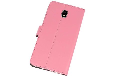 BAOHU Booktype Telefoonhoesjes - Bookcase Hoesje - Wallet Case -  Geschikt voor Samsung Galaxy J7 2018 - Roze