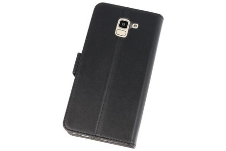 BAOHU Booktype Telefoonhoesjes - Bookcase Hoesje - Wallet Case -  Geschikt voor Samsung Galaxy J6 2018 - Zwart