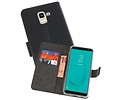BAOHU Booktype Telefoonhoesjes - Bookcase Hoesje - Wallet Case -  Geschikt voor Samsung Galaxy J6 2018 - Zwart