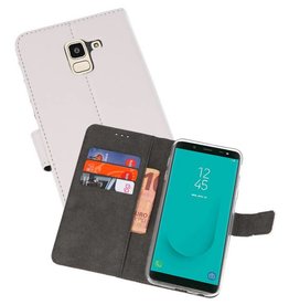 BAOHU Wallet Cases Hoesje Samsung Galaxy J6 2018 Wit