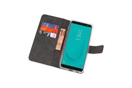 BAOHU Booktype Telefoonhoesjes - Bookcase Hoesje - Wallet Case -  Geschikt voor Samsung Galaxy J6 2018 - Bruin