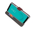 BAOHU Booktype Telefoonhoesjes - Bookcase Hoesje - Wallet Case -  Geschikt voor Samsung Galaxy J6 2018 - Bruin