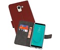 Booktype Telefoonhoesjes - Bookcase Hoesje - Wallet Case -  Geschikt voor Samsung Galaxy J6 2018 - Bruin