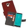 BAOHU Wallet Cases Hoesje Samsung Galaxy J6 2018 Bruin