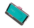 BAOHU Booktype Telefoonhoesjes - Bookcase Hoesje - Wallet Case -  Geschikt voor Samsung Galaxy J6 2018 - Roze