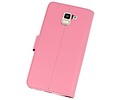 BAOHU Booktype Telefoonhoesjes - Bookcase Hoesje - Wallet Case -  Geschikt voor Samsung Galaxy J6 2018 - Roze