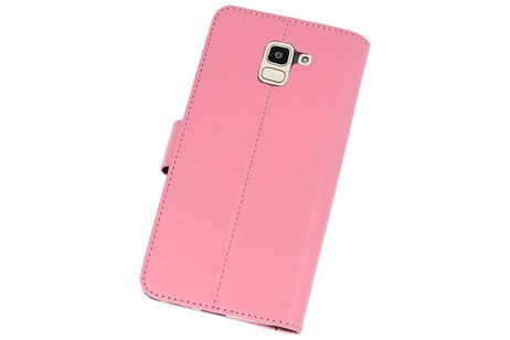 Booktype Telefoonhoesjes - Bookcase Hoesje - Wallet Case -  Geschikt voor Samsung Galaxy J6 2018 - Roze