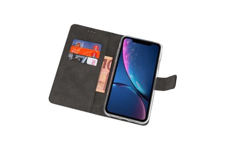 Booktype Telefoonhoesjes - Bookcase Hoesje - Wallet Case -  Geschikt voor iPhone XR - Zwart