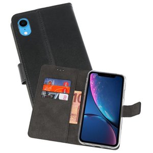 Booktype Telefoonhoesjes - Bookcase Hoesje - Wallet Case -  Geschikt voor iPhone XR - Zwart