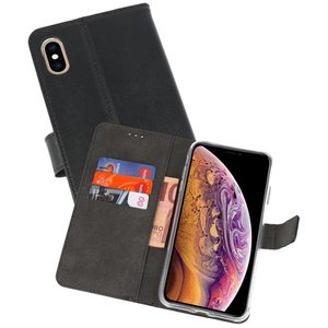 BAOHU Booktype Telefoonhoesjes - Bookcase Hoesje - Wallet Case -  Geschikt voor iPhone XS Max - Zwart