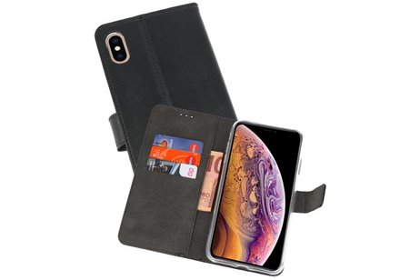 Booktype Telefoonhoesjes - Bookcase Hoesje - Wallet Case -  Geschikt voor iPhone XS Max - Zwart