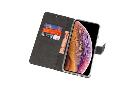 Booktype Telefoonhoesjes - Bookcase Hoesje - Wallet Case -  Geschikt voor iPhone XS Max - Wit