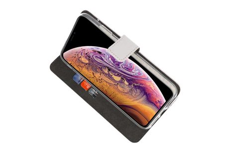 BAOHU Booktype Telefoonhoesjes - Bookcase Hoesje - Wallet Case -  Geschikt voor iPhone XS Max - Wit