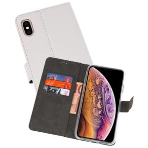 BAOHU Booktype Telefoonhoesjes - Bookcase Hoesje - Wallet Case -  Geschikt voor iPhone XS Max - Wit