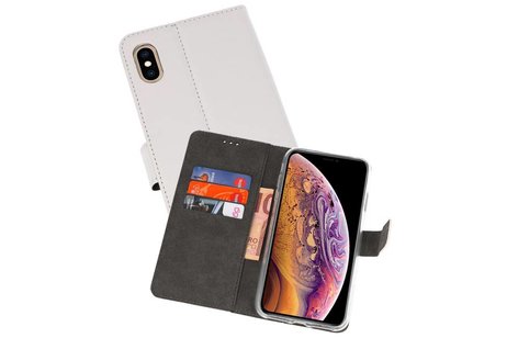 Booktype Telefoonhoesjes - Bookcase Hoesje - Wallet Case -  Geschikt voor iPhone XS Max - Wit