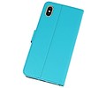 Booktype Telefoonhoesjes - Bookcase Hoesje - Wallet Case -  Geschikt voor iPhone XS Max - Blauw