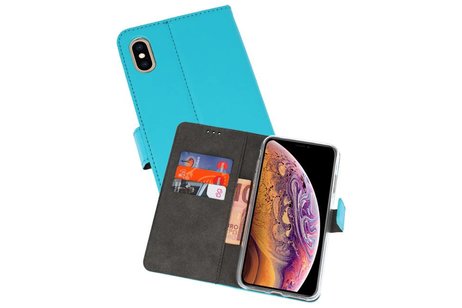 Booktype Telefoonhoesjes - Bookcase Hoesje - Wallet Case -  Geschikt voor iPhone XS Max - Blauw