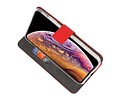 Booktype Telefoonhoesjes - Bookcase Hoesje - Wallet Case -  Geschikt voor iPhone XS Max - Rood