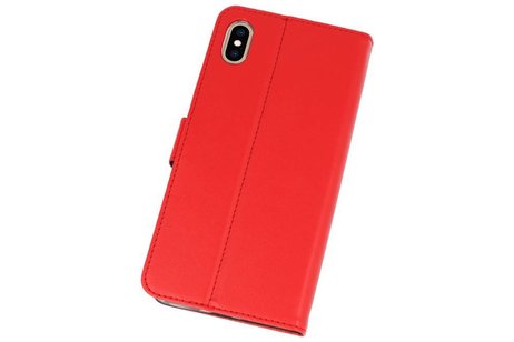 Booktype Telefoonhoesjes - Bookcase Hoesje - Wallet Case -  Geschikt voor iPhone XS Max - Rood