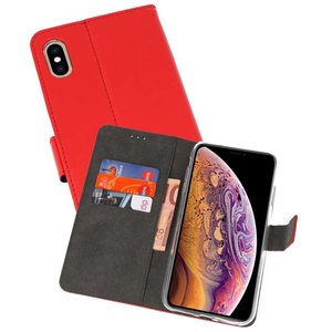BAOHU Booktype Telefoonhoesjes - Bookcase Hoesje - Wallet Case -  Geschikt voor iPhone XS Max - Rood