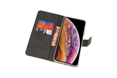BAOHU Booktype Telefoonhoesjes - Bookcase Hoesje - Wallet Case -  Geschikt voor iPhone XS Max - Goud