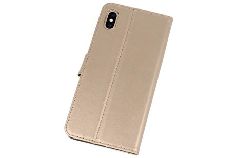 Booktype Telefoonhoesjes - Bookcase Hoesje - Wallet Case -  Geschikt voor iPhone XS Max - Goud