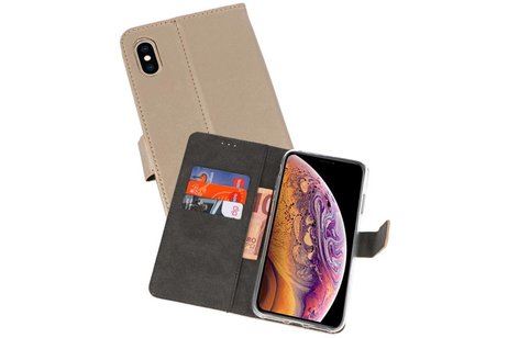 BAOHU Booktype Telefoonhoesjes - Bookcase Hoesje - Wallet Case -  Geschikt voor iPhone XS Max - Goud