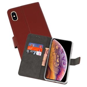 Booktype Telefoonhoesjes - Bookcase Hoesje - Wallet Case -  Geschikt voor iPhone XS Max - Bruin