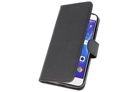 Hoesje Geschikt voor de Huawei Y5 Lite 2018 - Kaarthouder Book Case Telefoonhoesje - Zwart