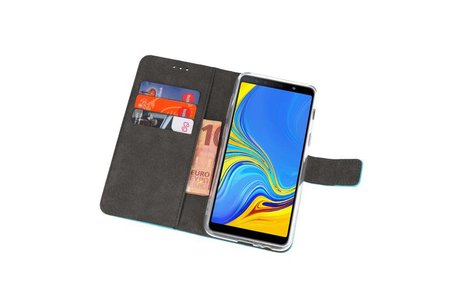 BAOHU Booktype Telefoonhoesjes - Bookcase Hoesje - Wallet Case -  Geschikt voor Galaxy A7 (2018) - Blauw