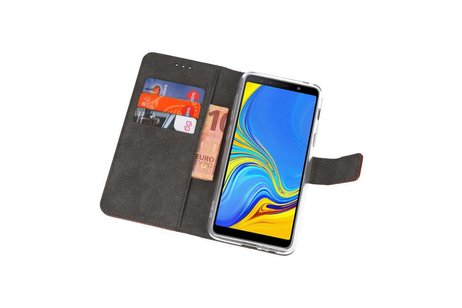 Booktype Telefoonhoesjes - Bookcase Hoesje - Wallet Case -  Geschikt voor Galaxy A7 (2018) - Bruin