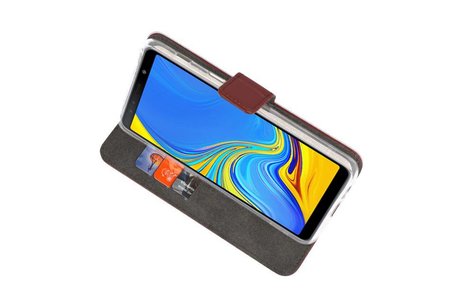 BAOHU Booktype Telefoonhoesjes - Bookcase Hoesje - Wallet Case -  Geschikt voor Galaxy A7 (2018) - Bruin