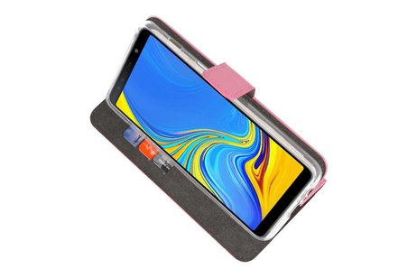 BAOHU Booktype Telefoonhoesjes - Bookcase Hoesje - Wallet Case -  Geschikt voor Galaxy A7 (2018) - Roze