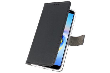 Booktype Telefoonhoesjes - Bookcase Hoesje - Wallet Case -  Geschikt voor Samsung Galaxy J6 Plus - Zwart