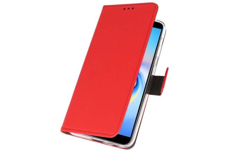 BAOHU Booktype Telefoonhoesjes - Bookcase Hoesje - Wallet Case -  Geschikt voor Samsung Galaxy J6 Plus - Rood