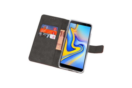 BAOHU Booktype Telefoonhoesjes - Bookcase Hoesje - Wallet Case -  Geschikt voor Samsung Galaxy J6 Plus - Bruin