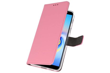 Booktype Telefoonhoesjes - Bookcase Hoesje - Wallet Case -  Geschikt voor Samsung Galaxy J6 Plus - Roze