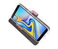 BAOHU Booktype Telefoonhoesjes - Bookcase Hoesje - Wallet Case -  Geschikt voor Samsung Galaxy J6 Plus - Roze