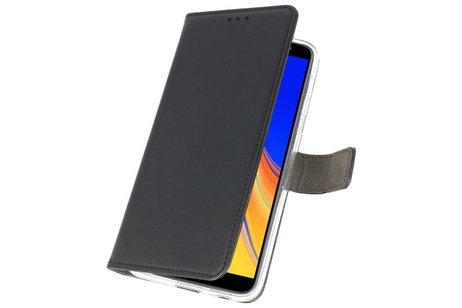 BAOHU Booktype Telefoonhoesjes - Bookcase Hoesje - Wallet Case -  Geschikt voor Samsung Galaxy J4 Plus - Zwart