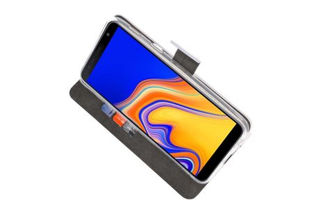 BAOHU Booktype Telefoonhoesjes - Bookcase Hoesje - Wallet Case -  Geschikt voor Samsung Galaxy J4 Plus - Wit