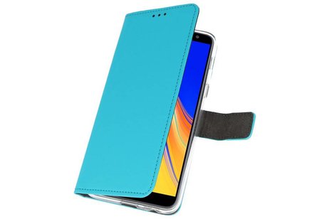 BAOHU Booktype Telefoonhoesjes - Bookcase Hoesje - Wallet Case -  Geschikt voor Samsung Galaxy J4 Plus - Blauw