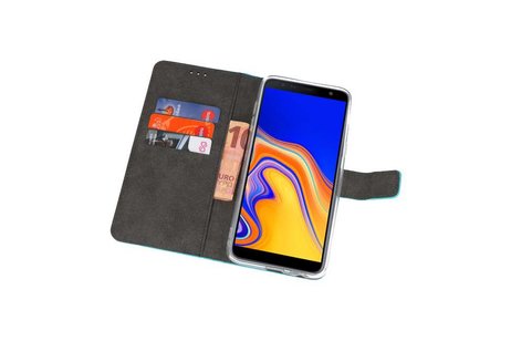 BAOHU Booktype Telefoonhoesjes - Bookcase Hoesje - Wallet Case -  Geschikt voor Samsung Galaxy J4 Plus - Blauw