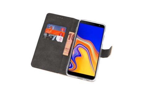 BAOHU Booktype Telefoonhoesjes - Bookcase Hoesje - Wallet Case -  Geschikt voor Samsung Galaxy J4 Plus - Goud