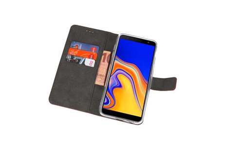 Booktype Telefoonhoesjes - Bookcase Hoesje - Wallet Case -  Geschikt voor Samsung Galaxy J4 Plus - Bruin