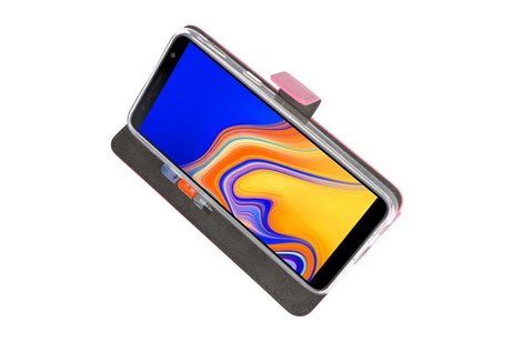 Booktype Telefoonhoesjes - Bookcase Hoesje - Wallet Case -  Geschikt voor Samsung Galaxy J4 Plus - Roze