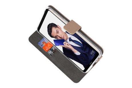 Booktype Telefoonhoesjes - Bookcase Hoesje - Wallet Case -  Geschikt voor Huawei Note 10 - Goud