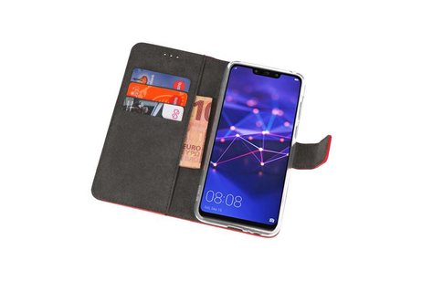 Booktype Telefoonhoesjes - Bookcase Hoesje - Wallet Case -  Geschikt voor Huawei Mate 20 Lite - Rood