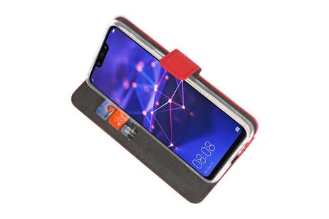 Booktype Telefoonhoesjes - Bookcase Hoesje - Wallet Case -  Geschikt voor Huawei Mate 20 Lite - Rood